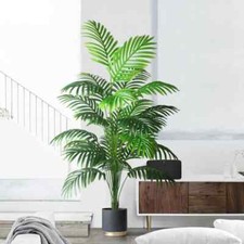 90-120cm Large Artificial Palm Tree Tropical Fake Plants Green Plastic Palm Leaf