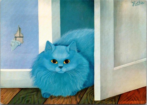 Blue cat doorway kathia - doorway,
