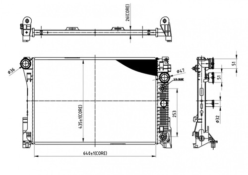 Hart 612 348 - radiator,, engine