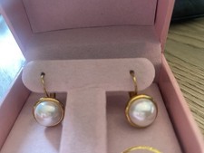 Dyrberg/Kern Gold Tone Pearl