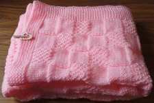 Hand Knitted Baby Pram Blanket