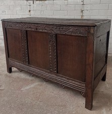 Beautiful 17th Century Dutch coffer, with a very unusual & possibly older top!