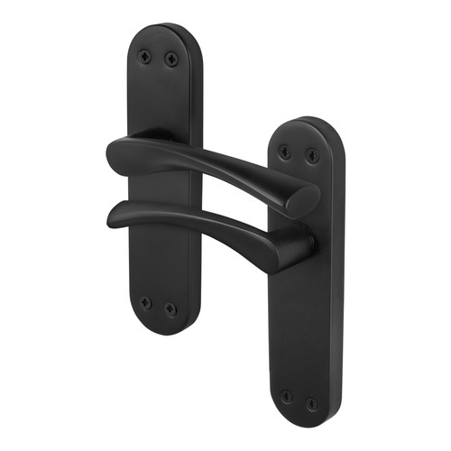 Black internal door handles - black,