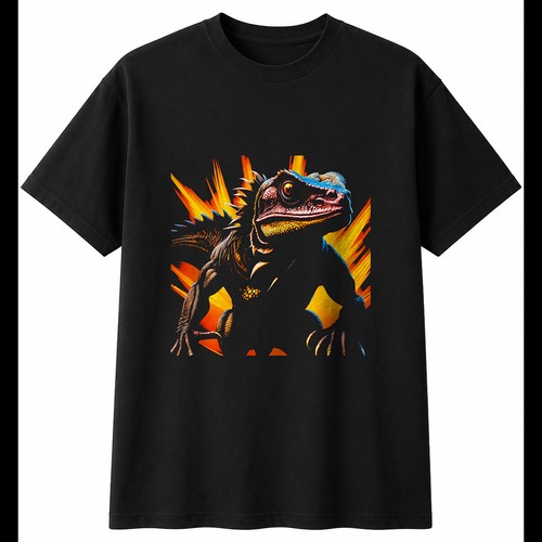 Airbrush frilled lizard - frilled,