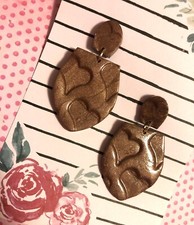 heart polymer clay earrings