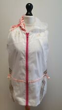 W557 WOMENS ADIDAS WHITE SLEEVELESS ZIPPED SPORTS HOODIE UK M 10 EU 38 