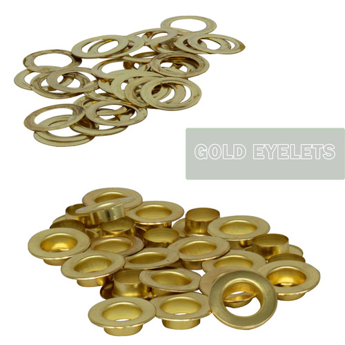 Brass eyelets with washers - with,
