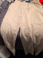 Beige Linen Trousers Women