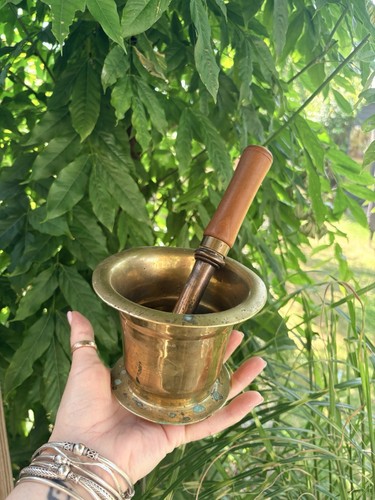 Vintage brass copper pestle - vintage,