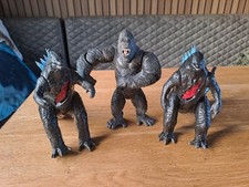 2x Godzilla's Dated 2020 And King Kong Dated 2005 Figures  By Playmates