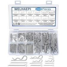 210 Pcs Cotter Pins and R Clips Assortment Kit, 304 Stainless Steel Split Pins
