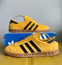 🔥adidas Hamburg Originals Retro Trainers Yellow Black Gum UK 7 US 7.5🔥