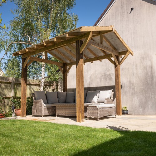 Wooden gazebo kit with - kit,