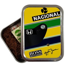 Ayrton Senna Tobacco Tin Motor Racing Car Mechanic Retro Baccy 2oz Gift OC21