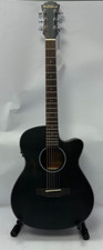 Freshman FA1ABK Folk Cutaway Electro Acoustic Guitar, Black