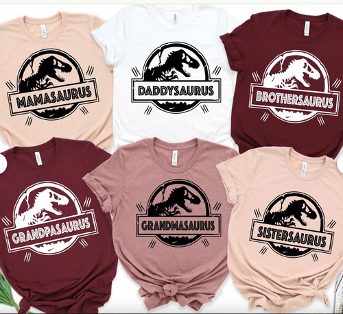 Dinosaur family shirts - family,