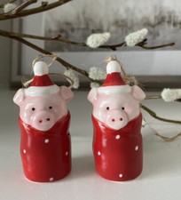 Set Of 2 Ceramic Pigs in