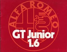 ALFA ROMEO GT JUNIOR 1.6 BROCHURE, REF. 72 7 C 101 ILTE - TORINO.