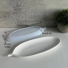 Large Leaf Silicone Mould Resin Decorative Tray Dish Jewelry Plaster UK Dispatch