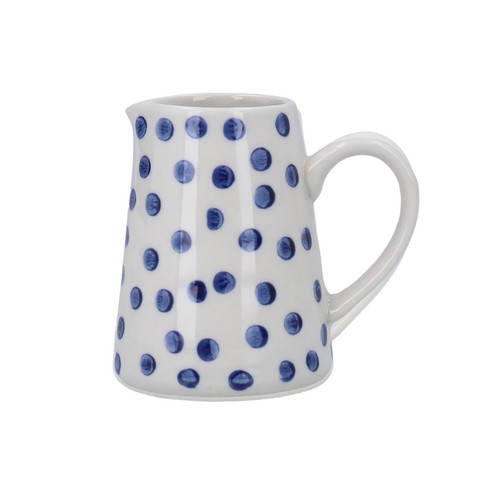 Blue spotty stoneware mini - blue, jug