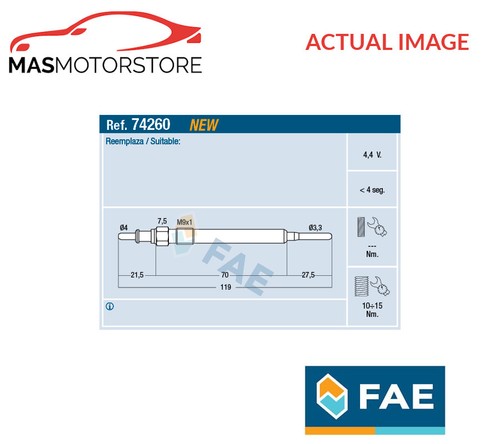 Engine glow plug fae - glow,