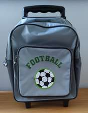 Polar Gear Grey Children Rolling Suitcase - Football Graphic