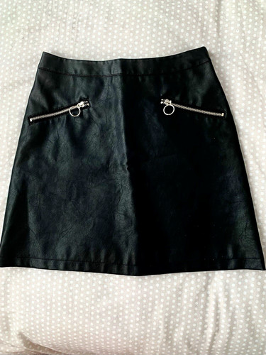 Black faux leather - faux, mini