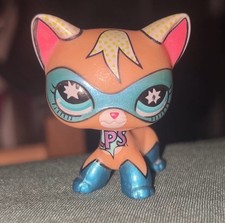 Littlest Pet Shop LPS Super Hero Comic Con Short Hair Cat