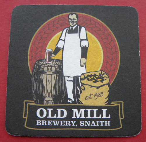 Old mill brewery beer mat - mill,