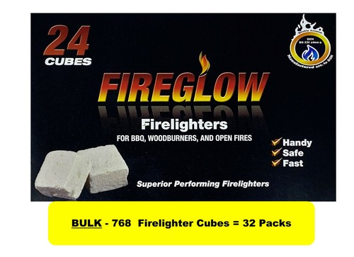 Fireglow 768 firelighters box - fireglow,