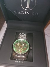 Talis Co Limited Edition Green Skeleton Dial Men's Watch & Strap RRP £599