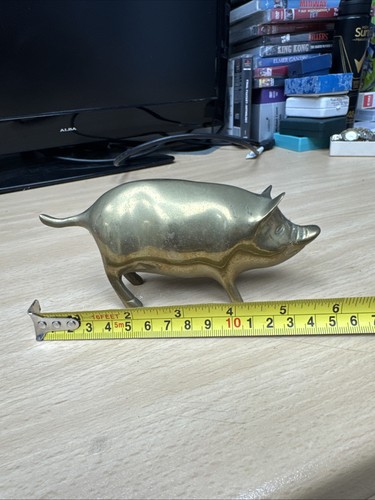 Vintage brass pig - vintage,