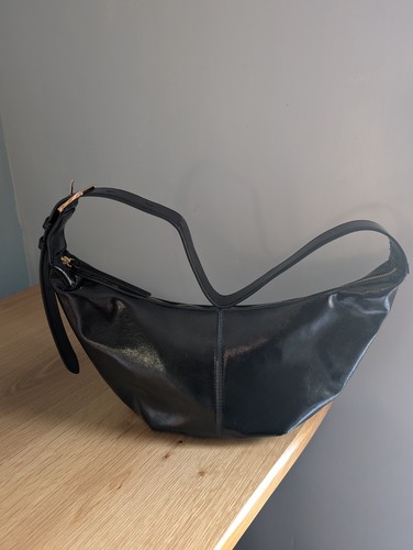 Faux leather sling shopper - leather,