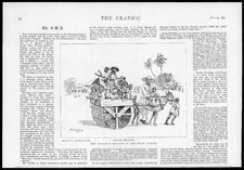 1895 - Antique Print WEST INDIES Cricket Roller Donkey Children  (033)