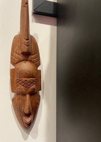 African carved wooden - african, face