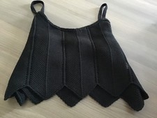 ladies knitted crochet vest tank top black Boohoo petite size small crop NWOT