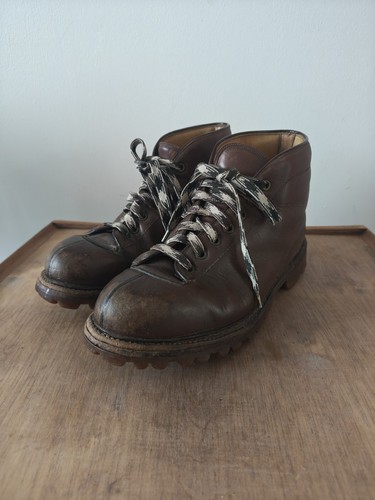 Vintage brown leather hiking - vintage,