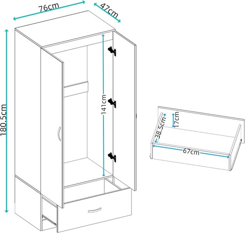 Nera door wardrobe with - nera,