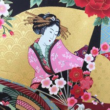 Geisha fabric Japanese ladies