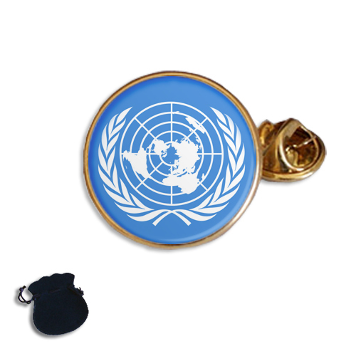 United nations flag enamel - united,