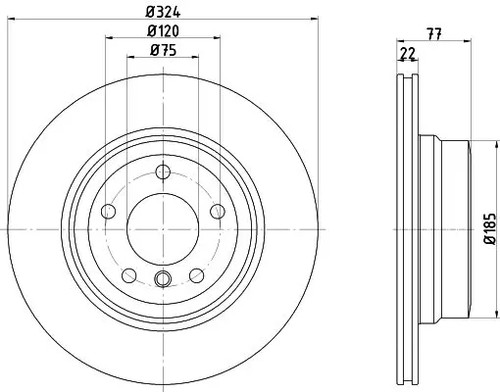 Brake disc internally - 2x,
