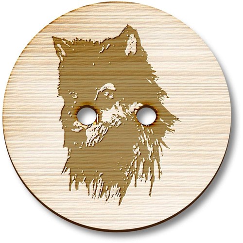Wolf head wooden sewing - 'wolf, head'