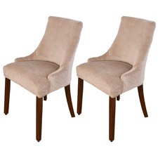 Velvet Wingback Chair Cover