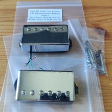 Used 00s Guitar Tech PAF Style Humbucker Pickup Set Chrome Hot 13k Coil Tap #18