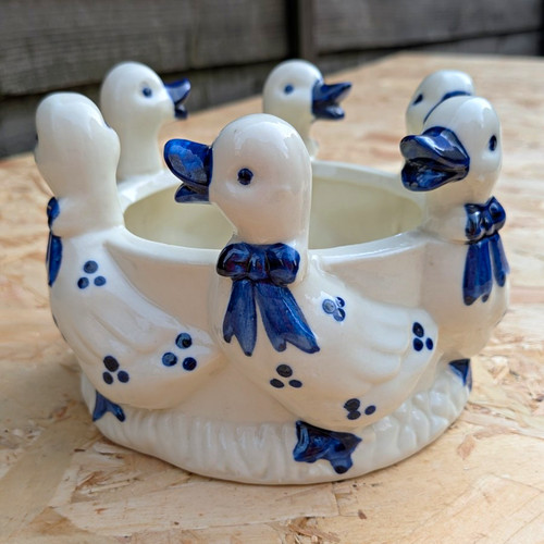 Vintage white blue - vintage, &