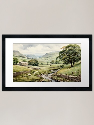 Yorkshire dales framed art - yorkshire, dales,