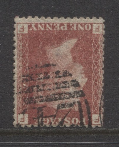 1858 1d red plate 117 - g.b.,