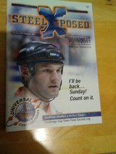 2000/1 SHEFFIELD STEELERS V BELFAST GIANTS ICE HOCKEY PROGRAMME C/CUP SEMI
