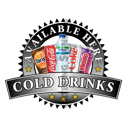 Cold drinks sold here sticker - drinks,