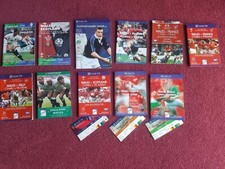 11 x Rugby Union Programmes
